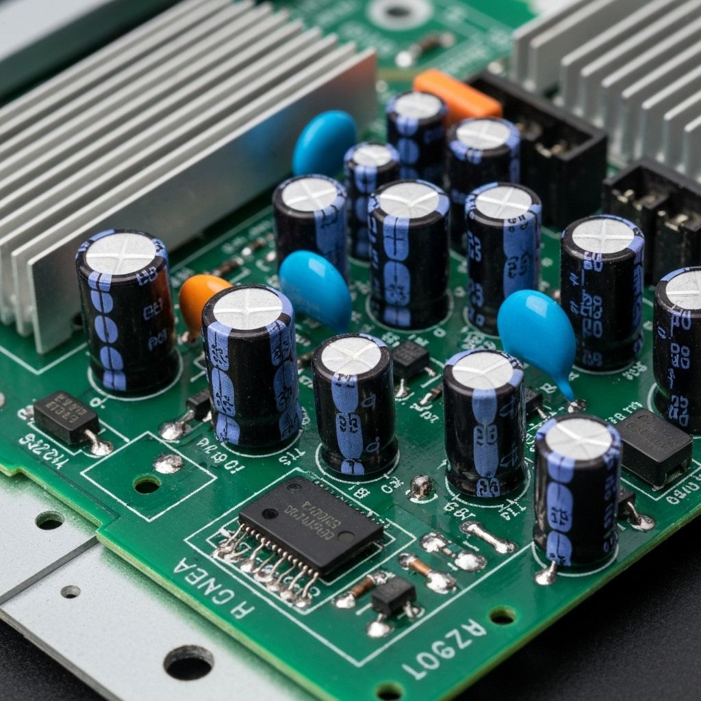 New 105°C rated capacitors installed for improved reliability